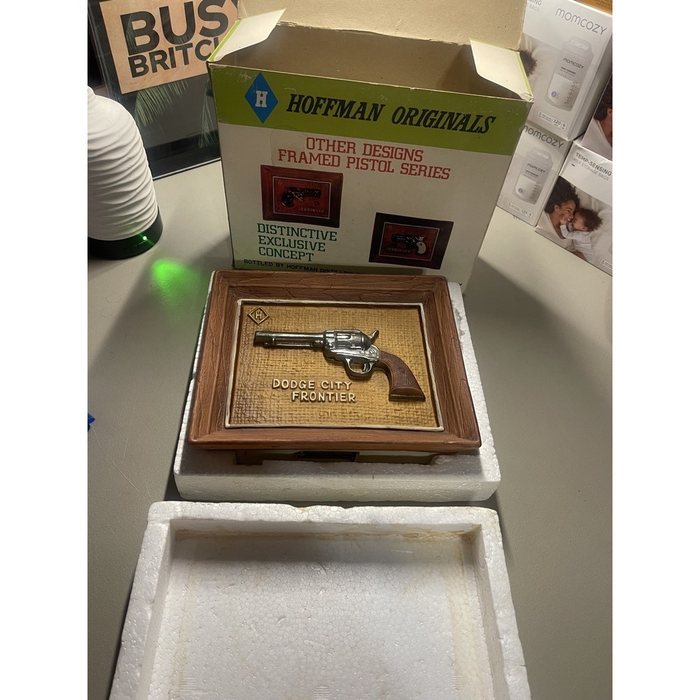 Vintage Hoffman Originals Framed Pistol Decanter -Dodge City Frontier